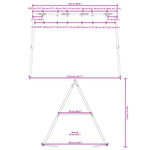 ZNTS Swing Frame for Outdoor with 6 Hanging Hooks Blue Steel 4009877