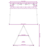 ZNTS Swing Frame for Outdoor with 6 Hanging Hooks Blue Steel 4009877