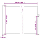 Retractable Side Awning Dark Green 180x500 cm 4004455