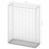 Gabion Basket with Lids Galvanised Wire 100 x 80 x 30 cm 141040