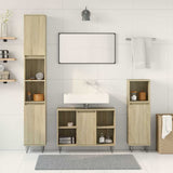 3 Piece Bathroom Furniture Set Sonoma Oak Engineered Wood 3307680