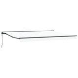 Retractable Awning White 450 x 300 cm Polyester and Metal 3330996