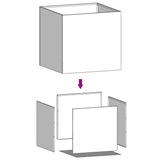 Planters 2 pcs Black 49x47x46 cm Steel 841560