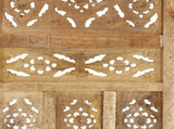 Hand carved 3-Panel Room Divider 120x165 cm Solid Mango Wood 285315