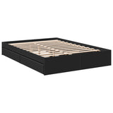 Bed Frame with Drawers without Mattress Black 140x200 cm 3280658