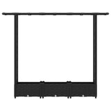 Raised Bed with Trellis and Roof Black 164 x 40 x 123 cm PP 42032540