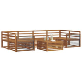 Outdoor Sofa Set 7 pcs Natural Solid Acacia Wood 3373109