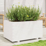 Garden Planter White 90x60x49.5 cm Solid Wood Pine 847384