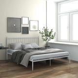 Bed Frame without Mattress White Metal 200x200 cm 325028