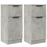 Sideboards 2 pcs Concrete Grey 30x30x70 cm Engineered Wood 811124