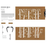 Garden Gate 85 x 100 cm Powder-coated steel Black Lockable 153233