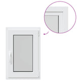 Basement Window RISOR 50 x 75 cm PVC and Glass White 42047228