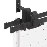 Sliding Door Hardware Kit 427 cm Steel Black 3295752