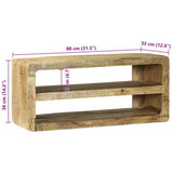 TV Cabinet with Shelf Brown 80 x 32 x 36 cm Solid Mango wood 4104543