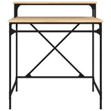 Desk Sonoma Oak 80x50x90 cm Engineered Wood and Iron 826705