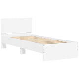 Bed Frame without Mattress with Headboard White 90x200 cm 838624