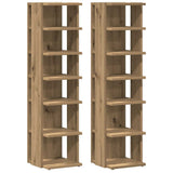 Shoe Cabinets 2 pcs Artisan Oak 28x27x102 cm Engineered Wood 856667