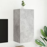 TV Wall Cabinet with LED Lights Concrete Grey 40.5x35x80 cm 837263