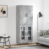 Highboard Concrete Grey 69.5x34x180 cm Engineered Wood 3198069