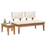 Garden Bench 2 pcs Brown Solid Teak wood 42006396