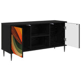 TV Cabinet BONN 102 x 33 x 51 cm Black Oak Engineered Wood 8007061