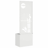 Garden Privacy Screen White 50 x 150 cm Cold-rolled steel 876470