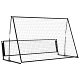 ZNTS 2 in 1 Soccer Rebounder Football Goal 202x104x120 cm Steel 93373