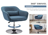 Swivel Linen Fabric Accent Chair for Living Room Contemporary Vanity Armchair with Adjustable Height T3398P328131
