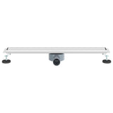 Shower Drain 2-in-1 with 360&deg Siphon Silver 70 cm 42015963