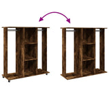 Wardrobe with Wheels Smoked Oak 102x38x110 cm Engineered Wood 848035