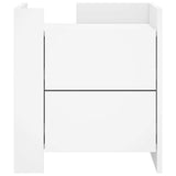 Bedside Cabinet White 45x50x50 cm Engineered Wood 848283