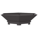 Fire Pit Black 100 x 100 x 28 cm Steel 858998