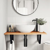 Basin Shelf Wall Mounted Steel and Solid Wood Acacia 3302827