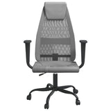 Office Chair Grey Mesh Fabric and Faux Leather 353024