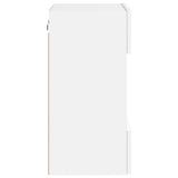 TV Wall Cabinet with LED Lights White 40x30x60.5 cm 837078
