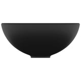 Luxury Bathroom Basin Round Matt Black 32.5x14 cm Ceramic 146975