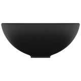Luxury Bathroom Basin Round Matt Black 32.5x14 cm Ceramic 146975