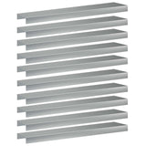 Garden Cover Profile 10 pcs 100 x 20 x 5 cm Galvanised Steel 8012931