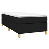 Box Spring Bed Frame Black Single Fabric 3121207