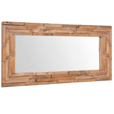 Decorative Mirror Teak 120x60 cm Rectangular 244564