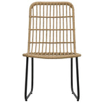 3 Piece Bistro Set Poly Rattan Oak 48583
