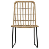 3 Piece Bistro Set Poly Rattan Oak 48583