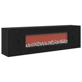 Electric Fireplace Black Oak 155 x 30 x 44 cm Engineered wood 8021016