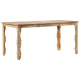 ZNTS Dining Table 160x80x76 cm Solid Reclaimed Wood 286490