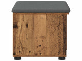 Hall Bench Old Wood 60 x 38 x 46 cm Engineered Wood and Fabric 891502