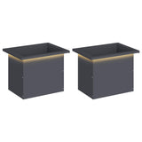 Garden Planter with LED 2 pcs Antracite 30 x 40 x 30 cm Steel 8008075