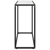 Console Table White 80x35x75 cm Tempered Glass 322809