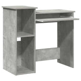 Desk with Shelves Concrete Grey 84x40x78 cm Engineered Wood 860448