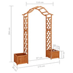 ZNTS Garden Pergola with Planter Solid Firwood 316388
