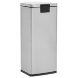 Dustbin with Pedal Anti-fingerprint 30L Silver Stainless Steel 149571